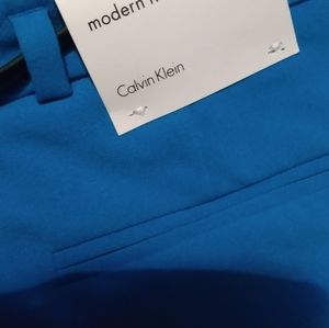 Calvin Klein women's modern fit aqua pants with belt 10P